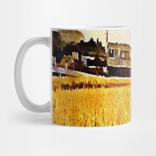 Golden Fields and Train Lines Mug